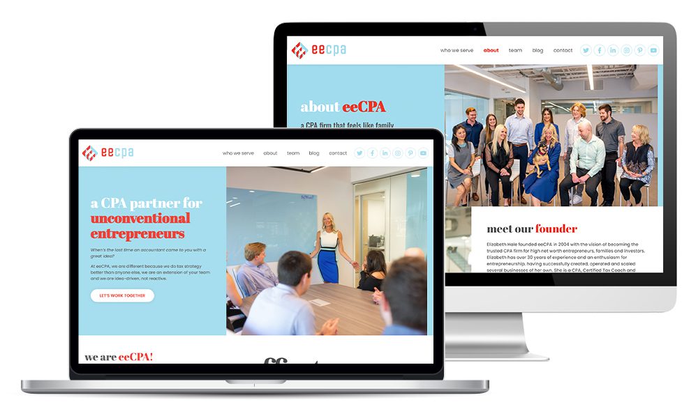 eeCPA Custom Designed WordPress Website