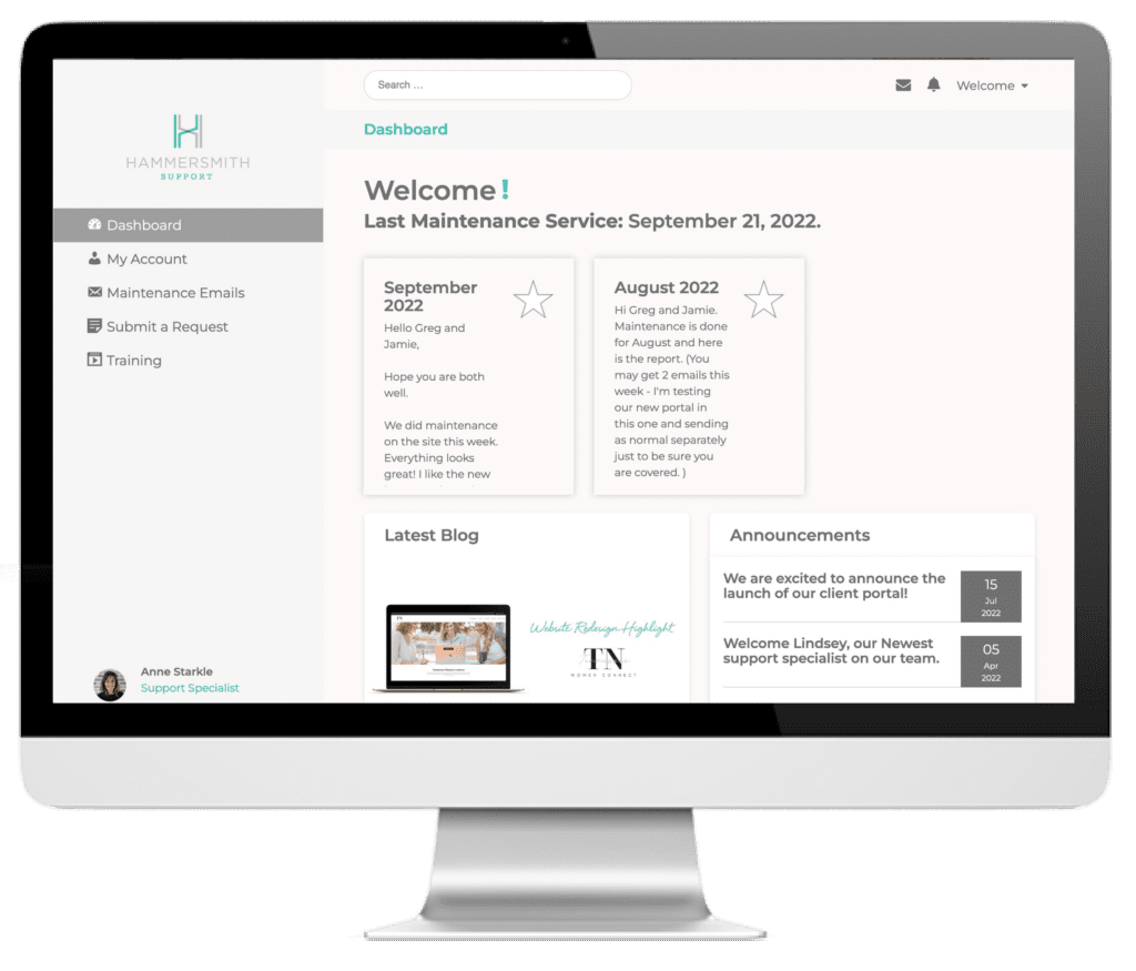 Website Maintenance Client Portal