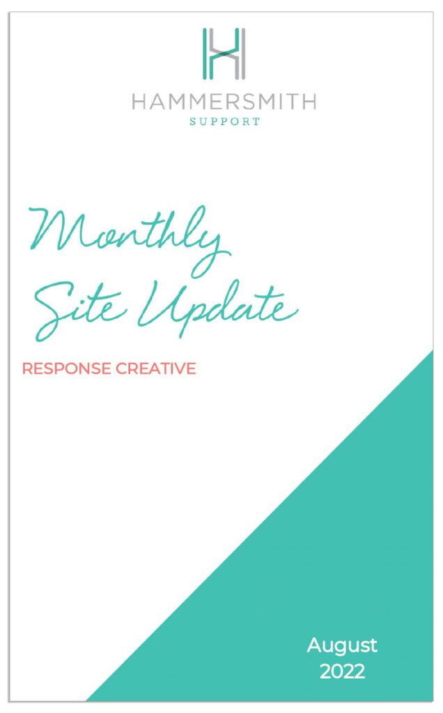 Monthly Site Update Report