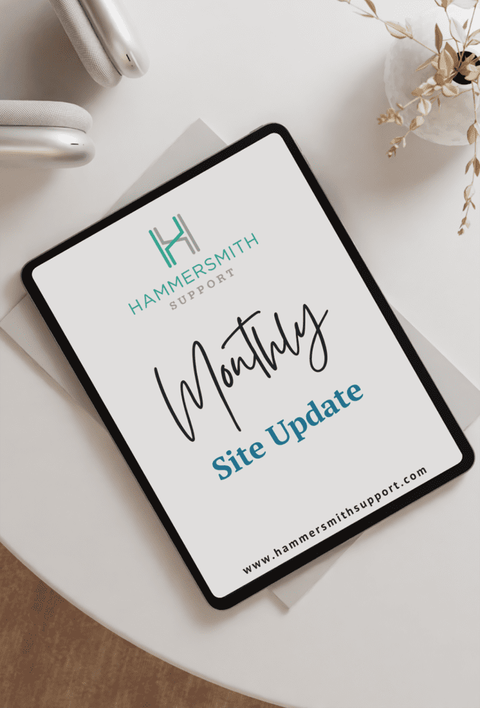 Hammersmith Support | Hosting Hammersmith Support Monthly Maintenance Report