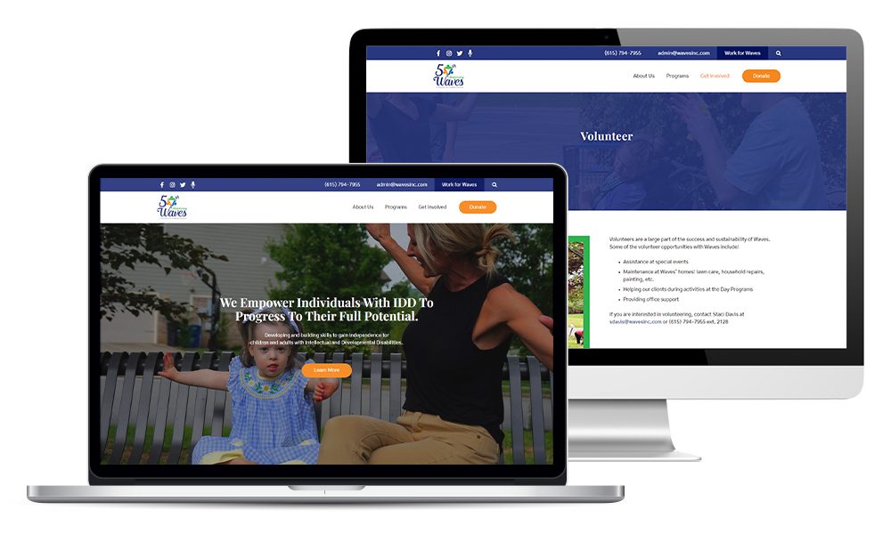 Waves Inc - Nashville Nonprofit Website
